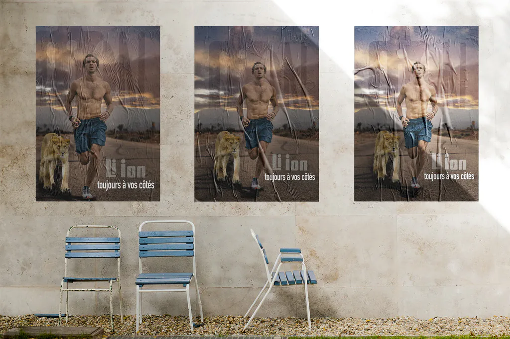 Affiches Li-ion en situation dans la rue