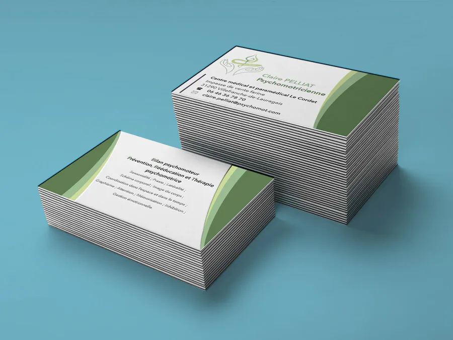 Cartes de visite du cabinet de psychomotricité