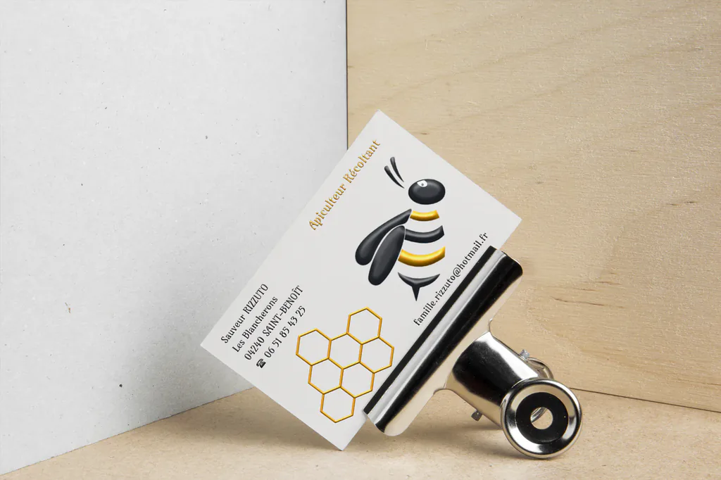 Carte de visite d’apiculteur, logo abeille