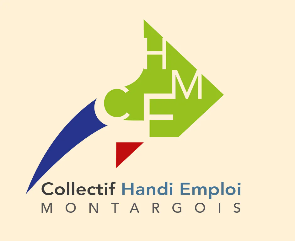 Logo du Collectif Handi Emploi Montargois redessiné en vectoriel