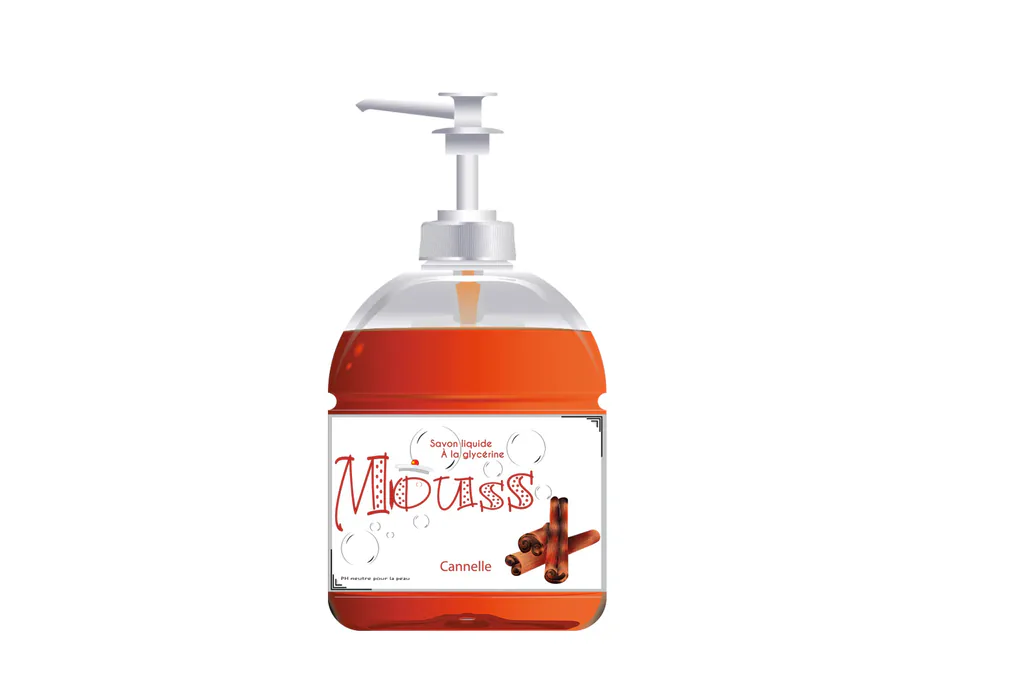 Flacon de savon liquide Mouss rouge
